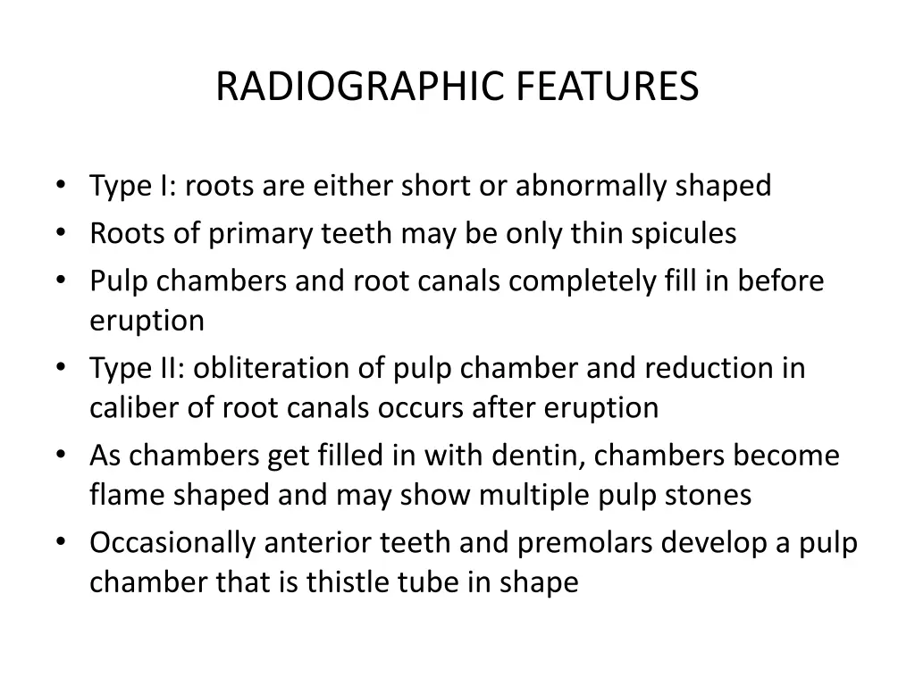 radiographic features 1