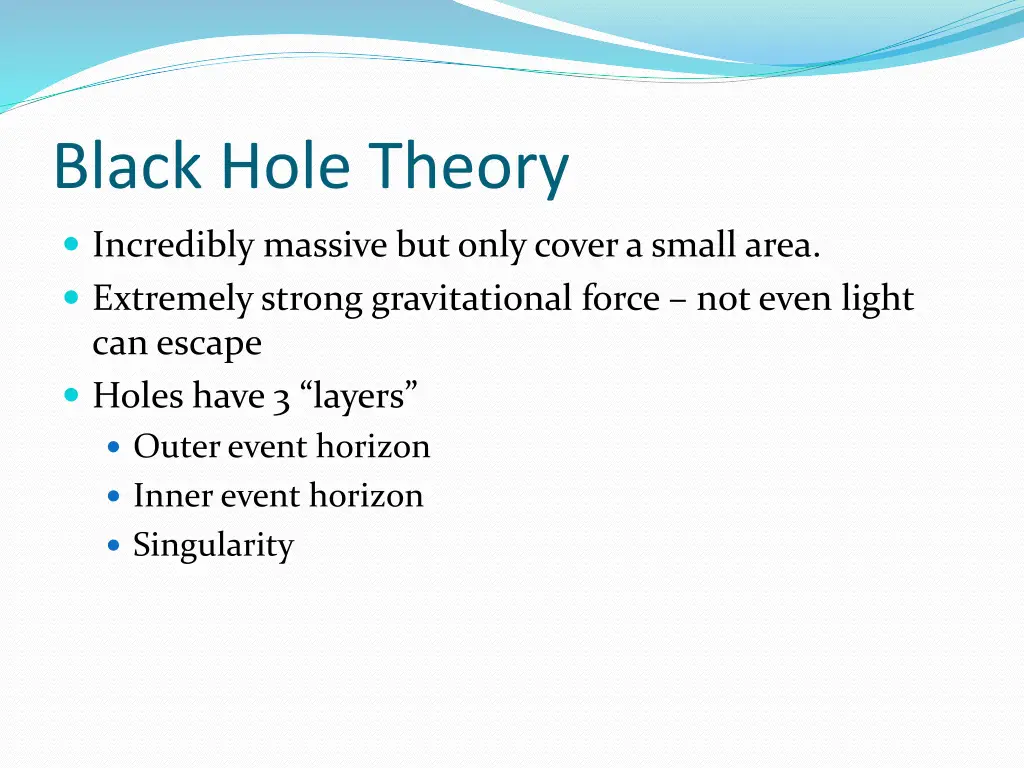 black hole theory
