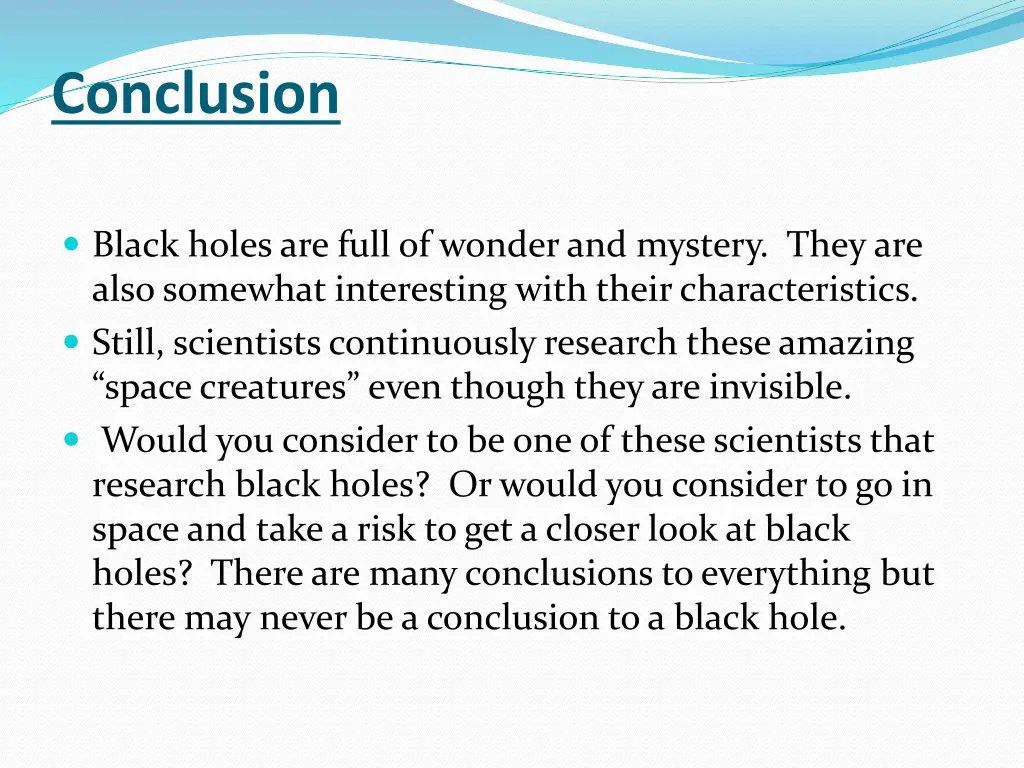 conclusion