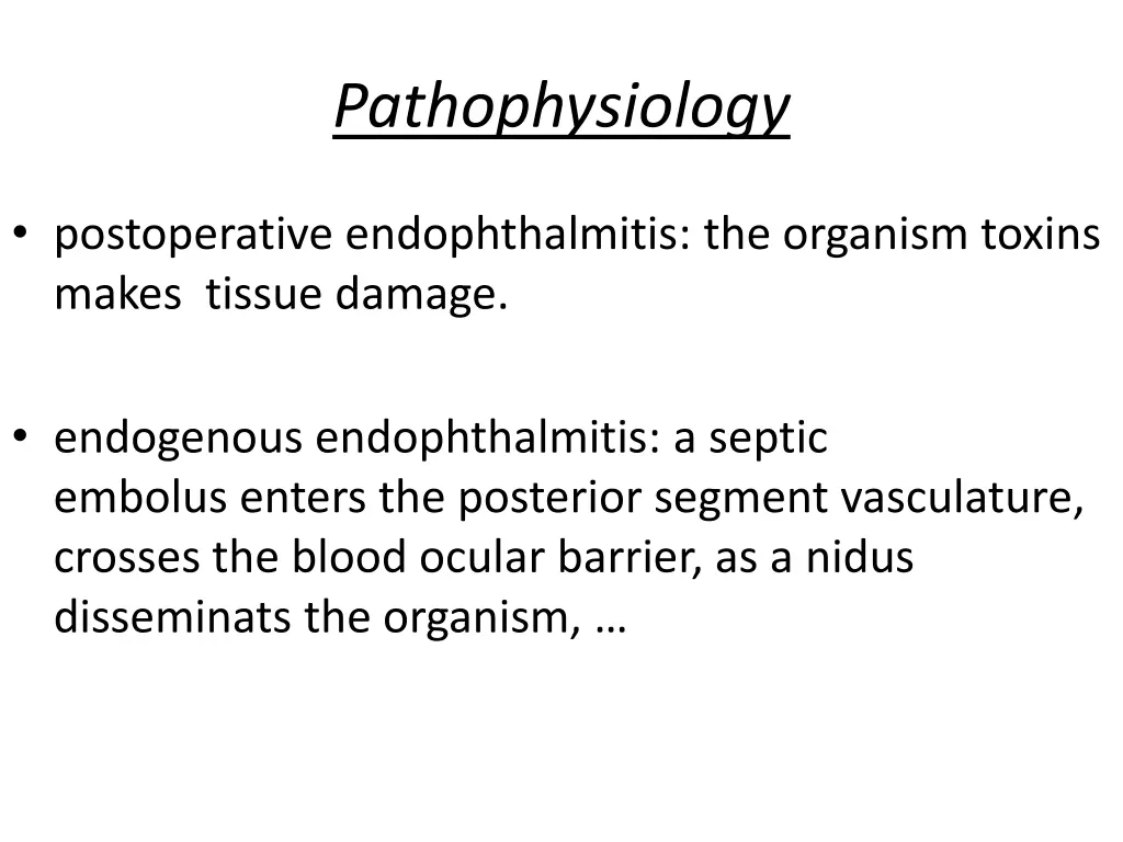 pathophysiology
