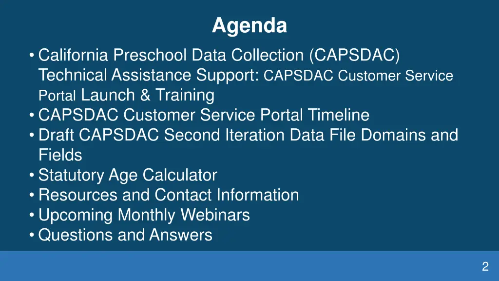 agenda