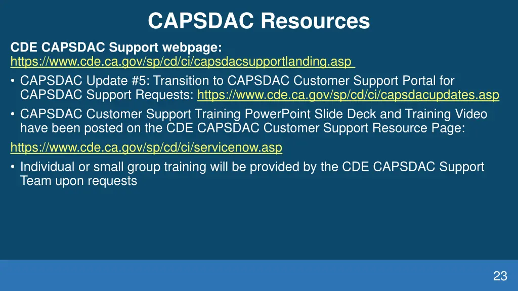 capsdac resources