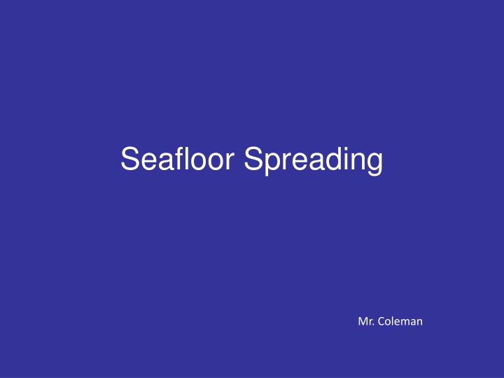 seafloor spreading