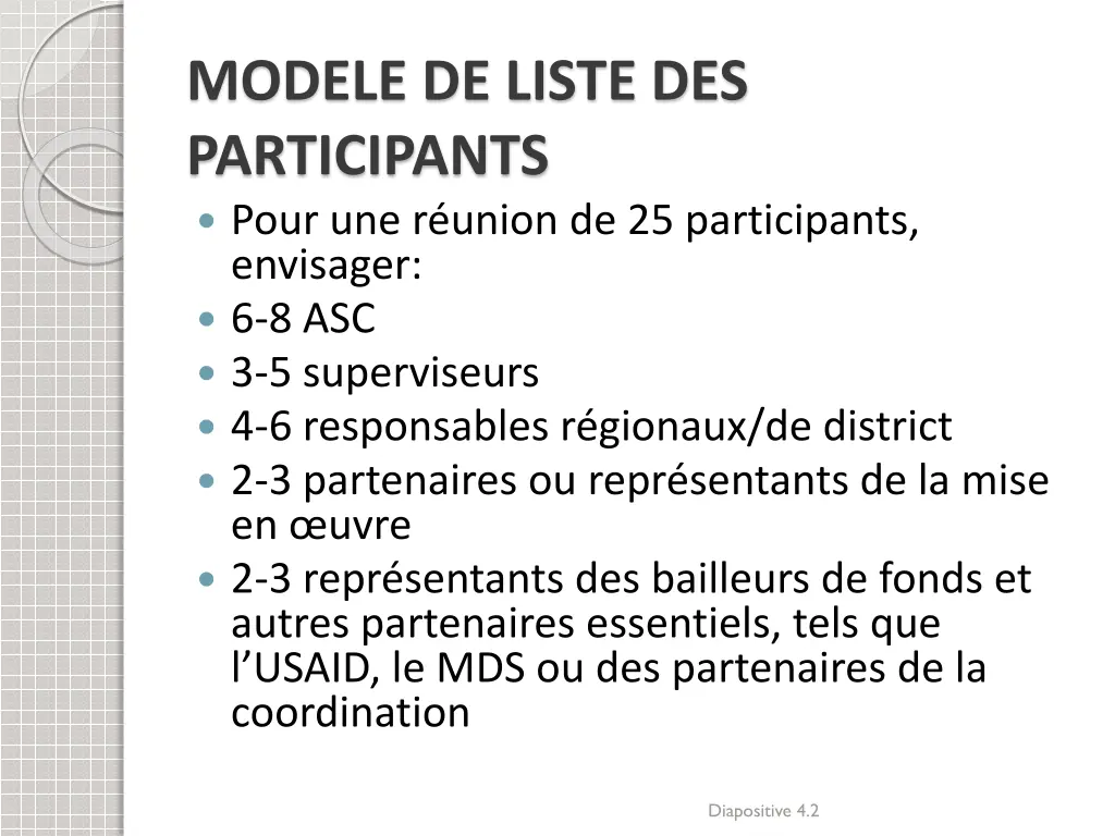 modele de liste des participants pour une r union