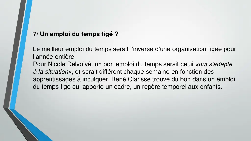 7 un emploi du temps fig