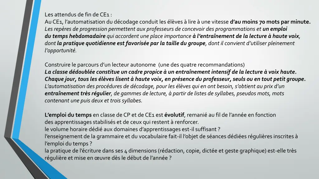 les attendus