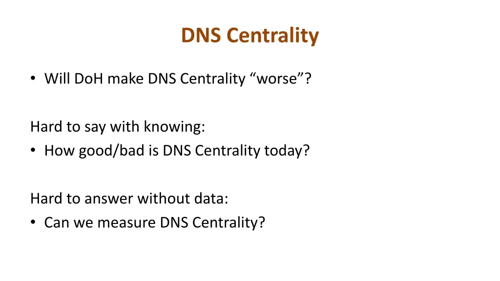 dns centrality