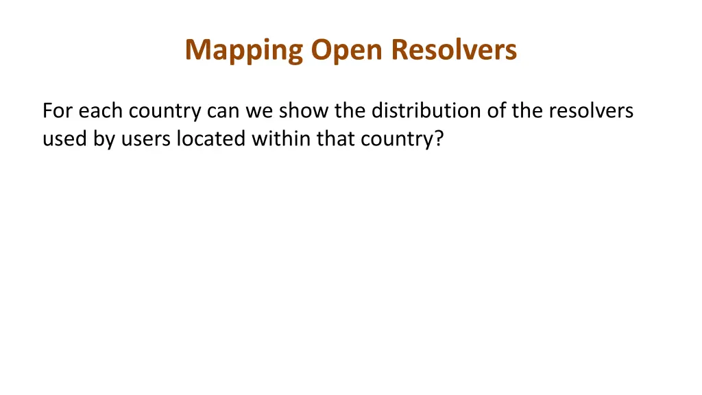 mapping open resolvers