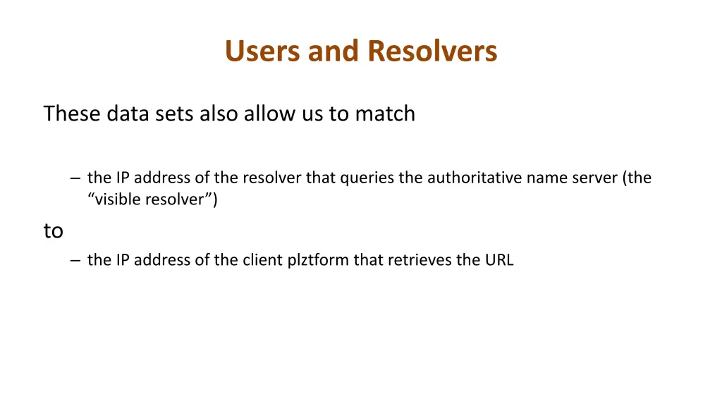 users and resolvers