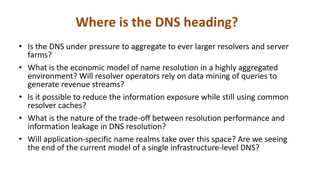 where is the dns heading