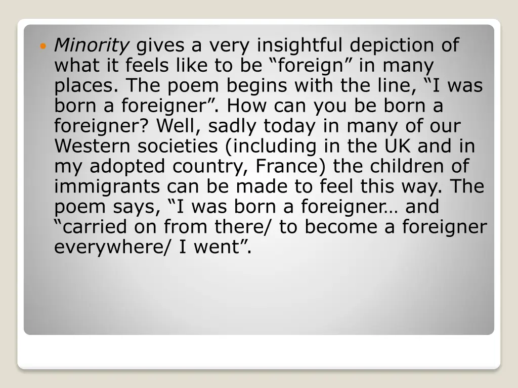 minority gives a very insightful depiction 1
