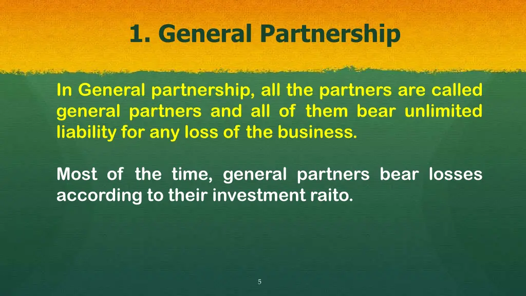 1 general partnership