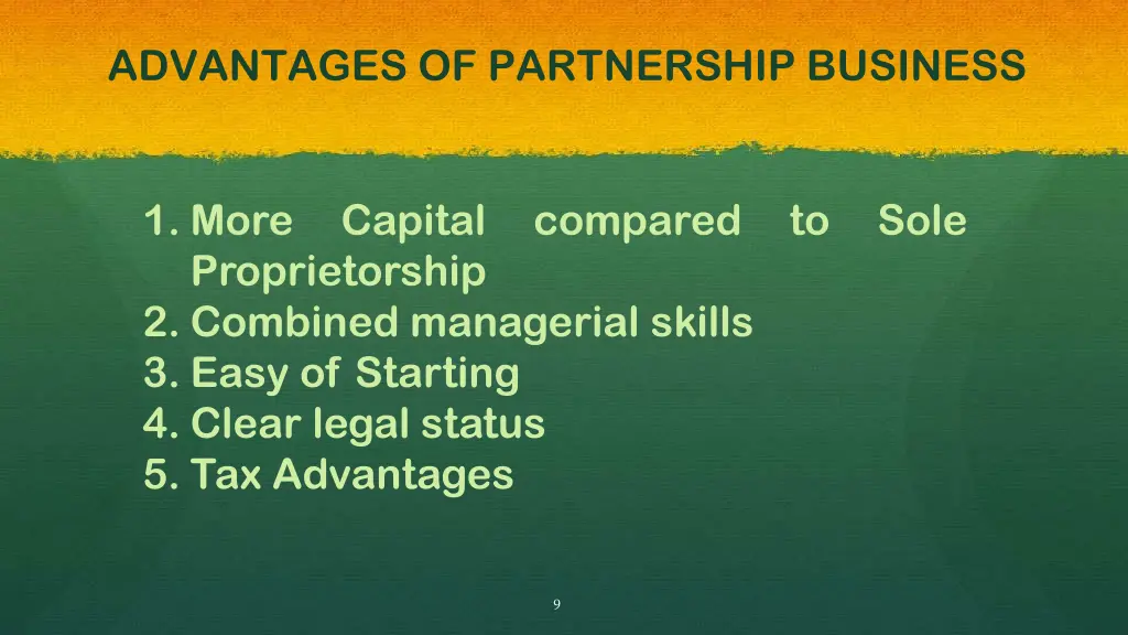 advantages of partnership business