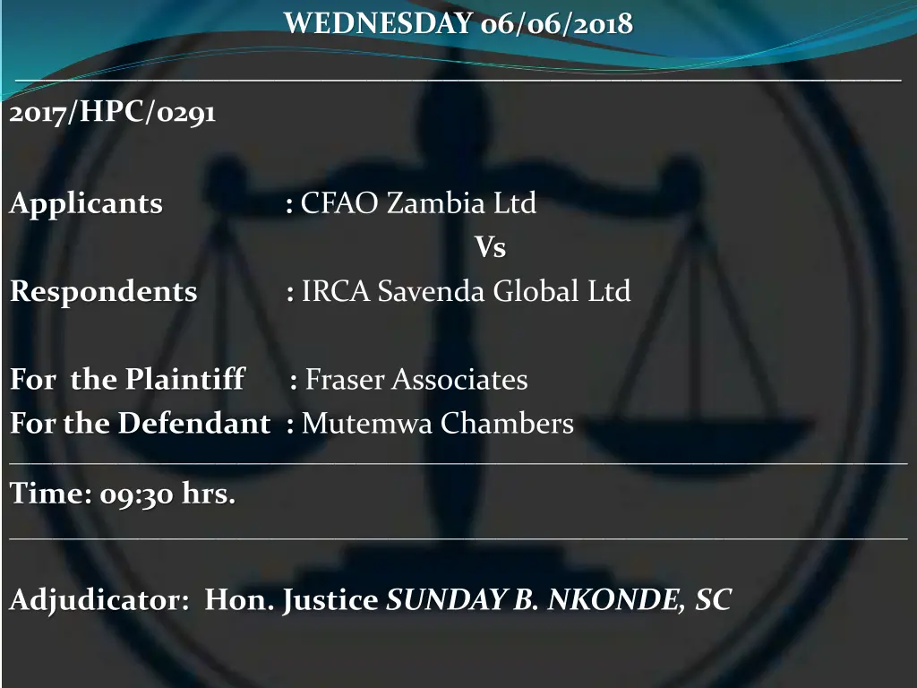 wednesday 06 06 2018 19