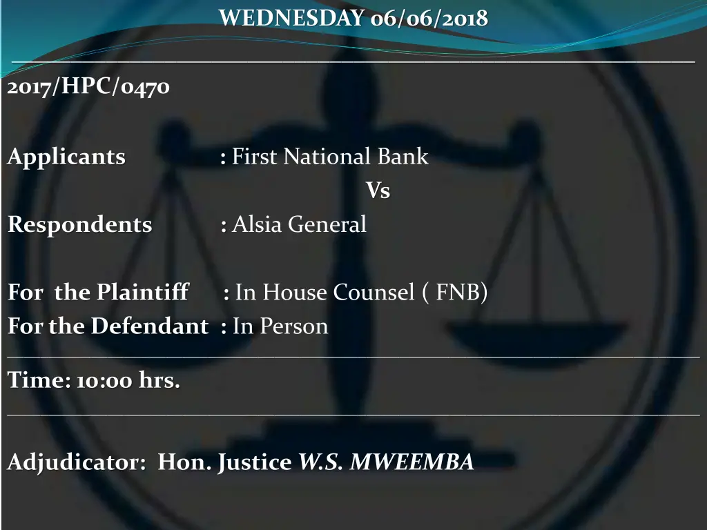 wednesday 06 06 2018 23