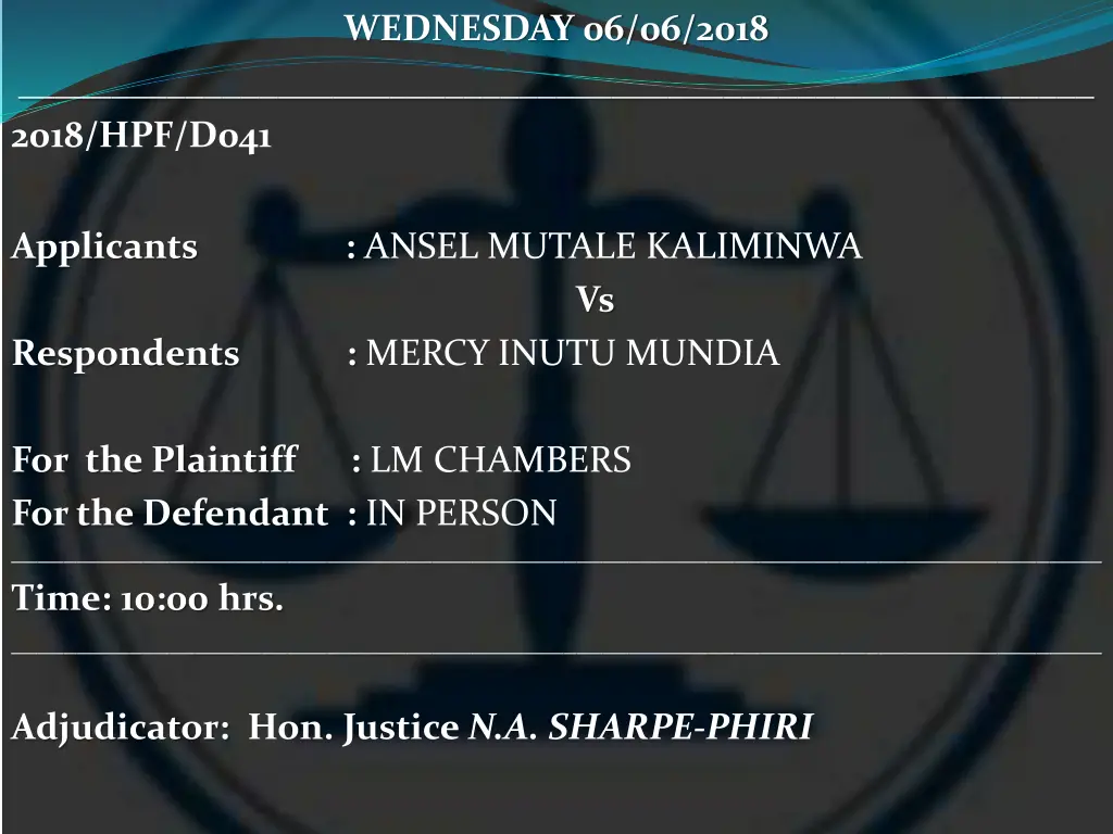 wednesday 06 06 2018 6