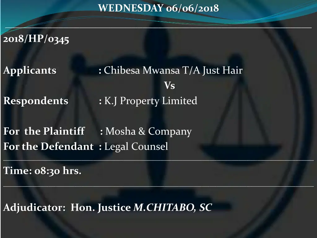 wednesday 06 06 2018