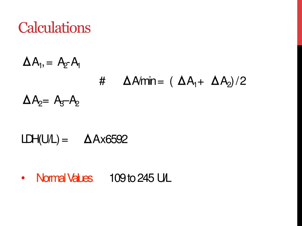 calculations
