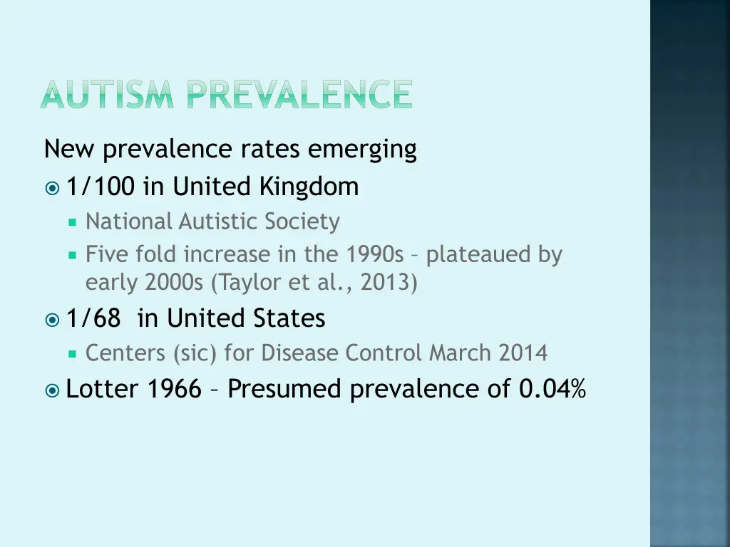 autism prevalence