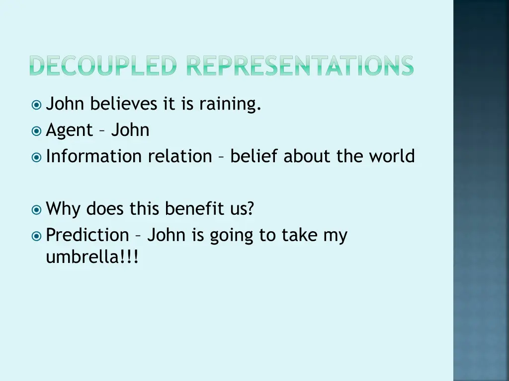 decoupled representations