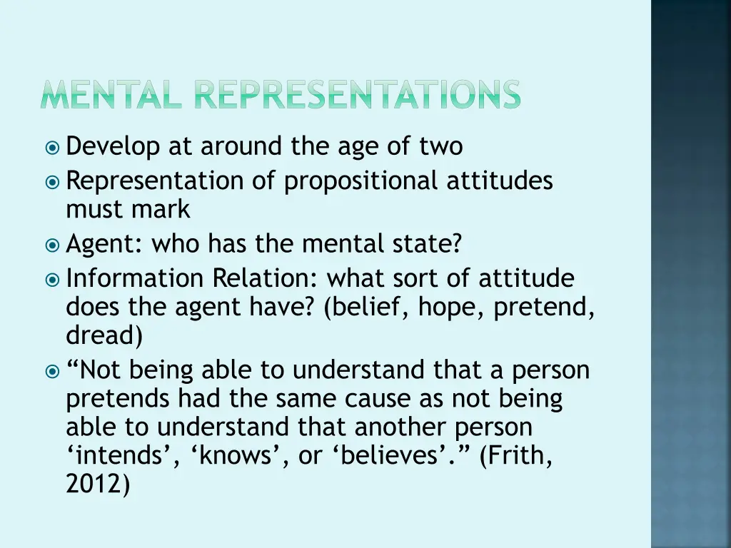 mental representations 1