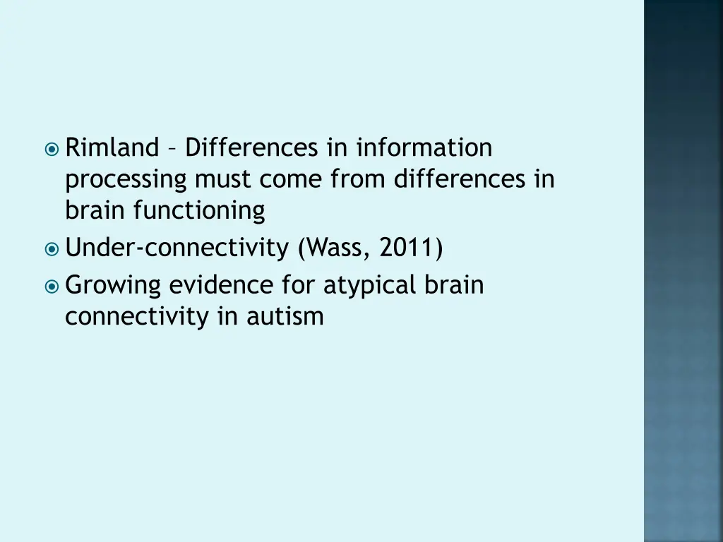 rimland differences in information processing