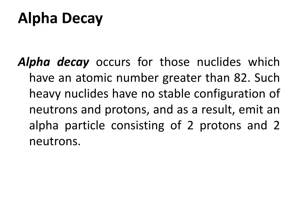alpha decay