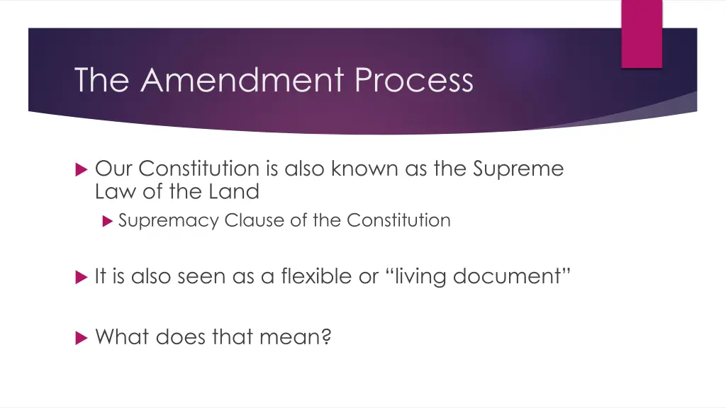 the amendment process 1