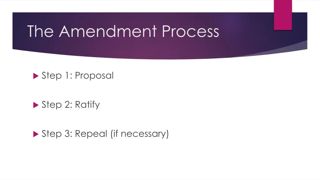 the amendment process 7