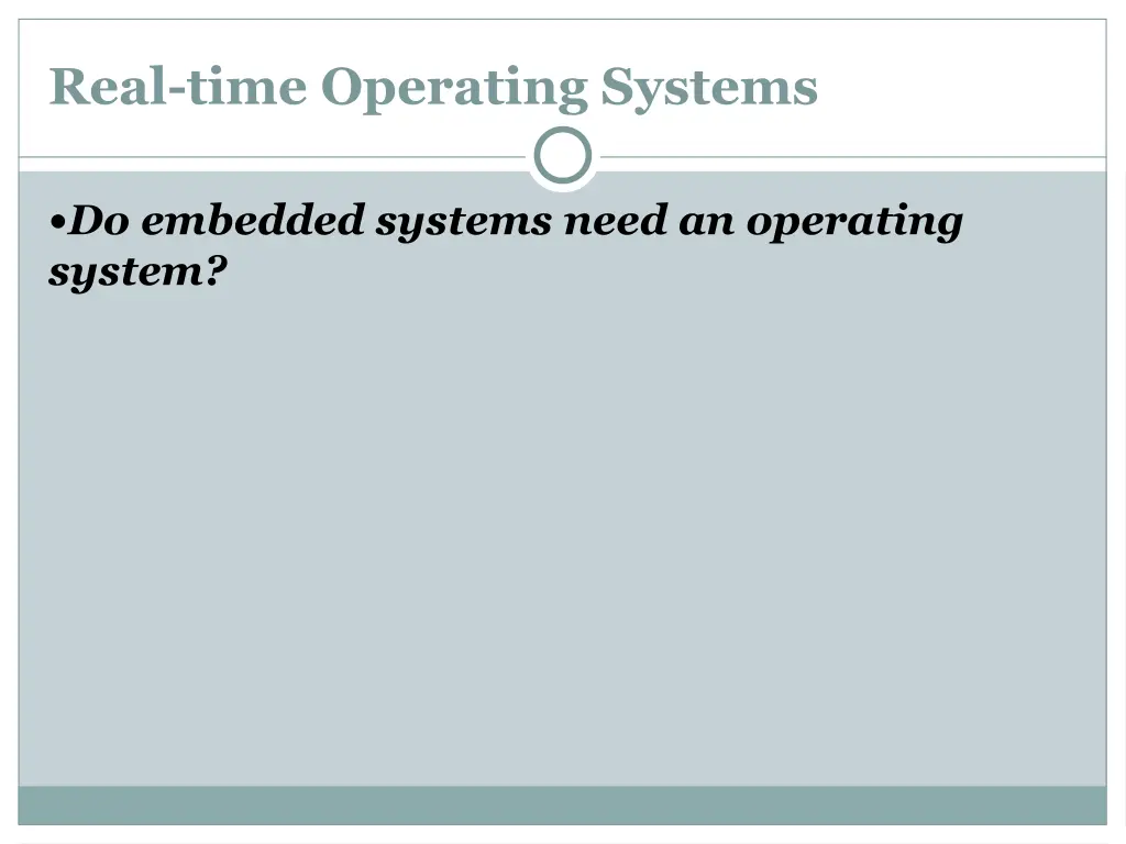 real time operating systems