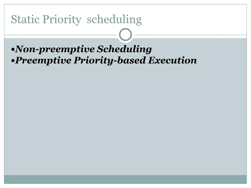 static priority scheduling