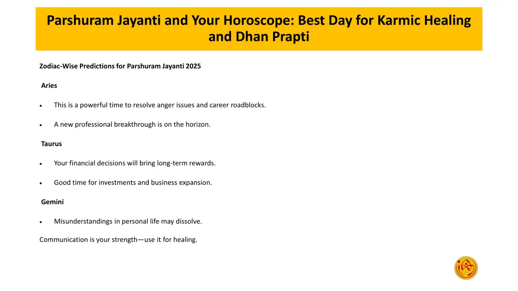 parshuram jayanti and your horoscope best 2