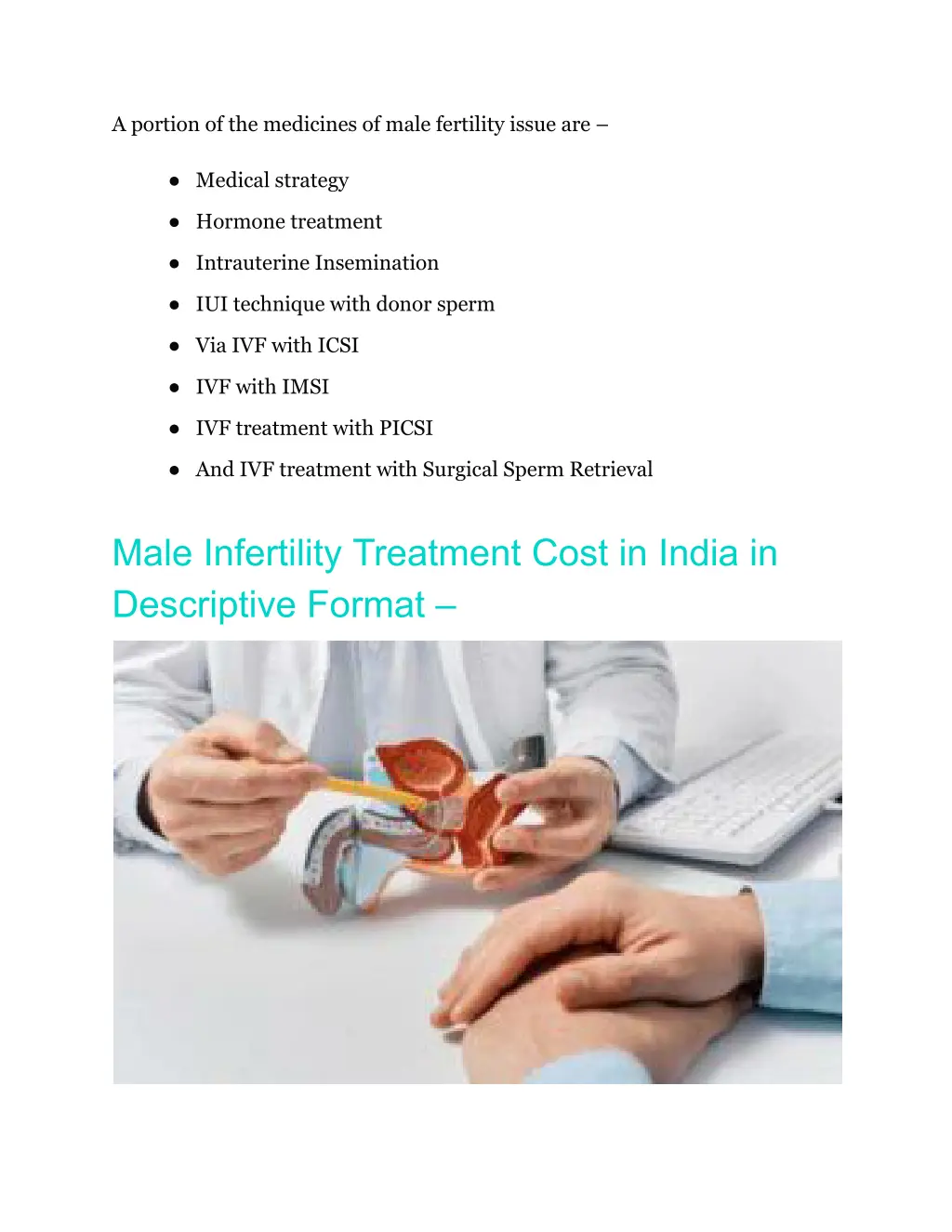 a portion of the medicines of male fertility