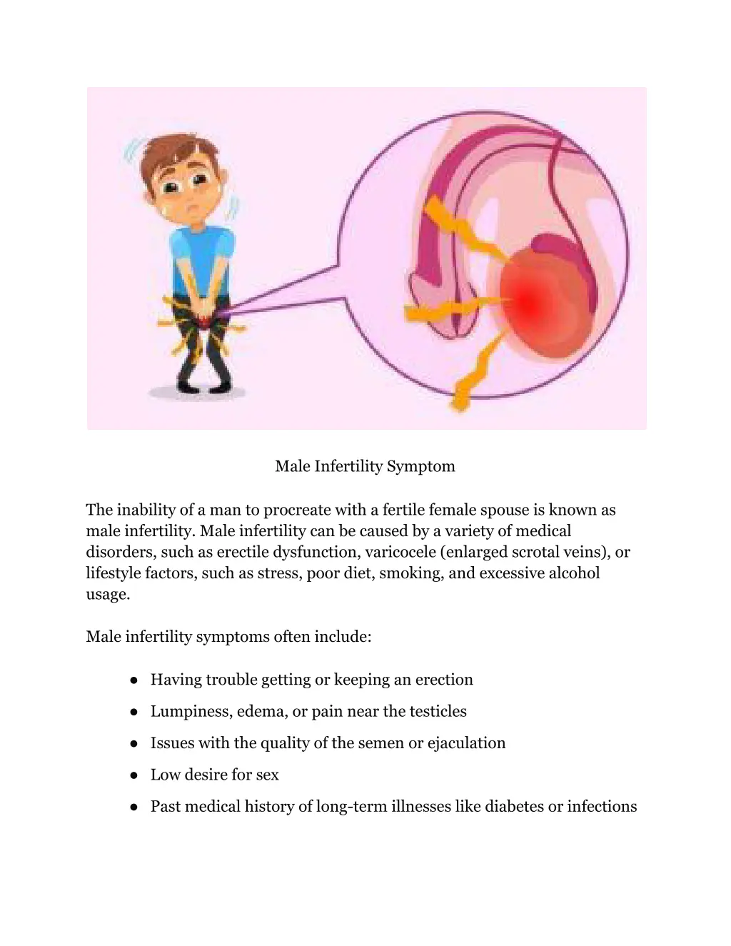 male infertility symptom