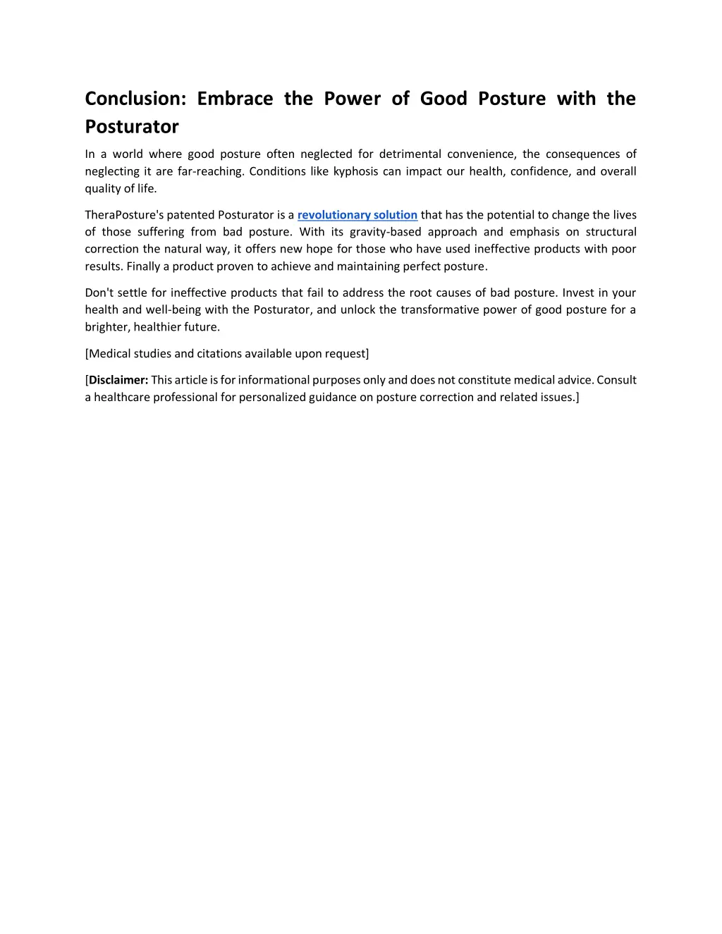 conclusion embrace the power of good posture with