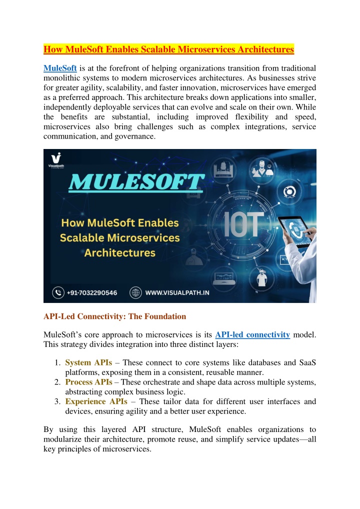 how mulesoft enables scalable microservices