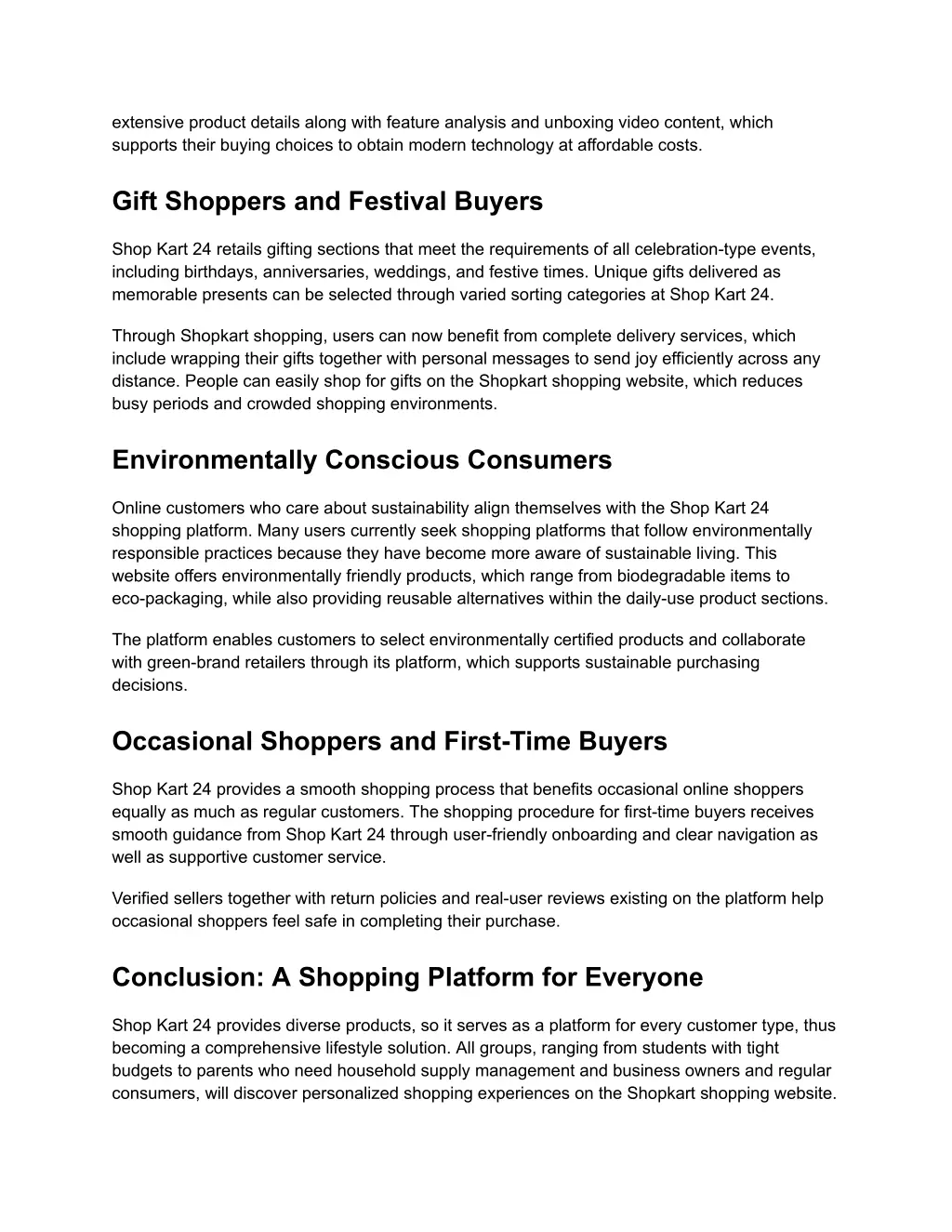 extensive product details along with feature