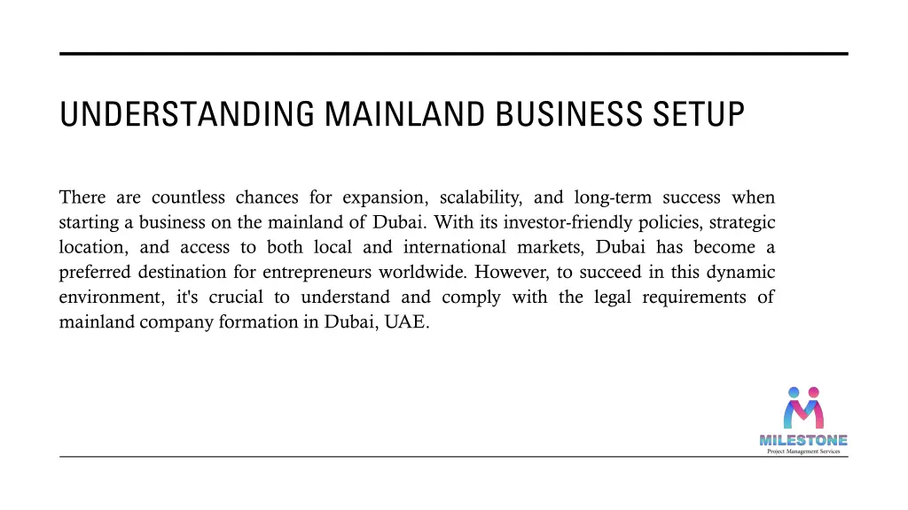 understanding mainland business setup