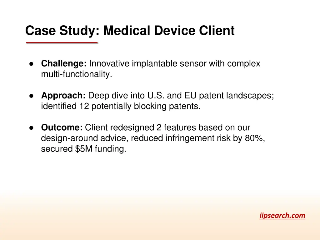 case study medical device client