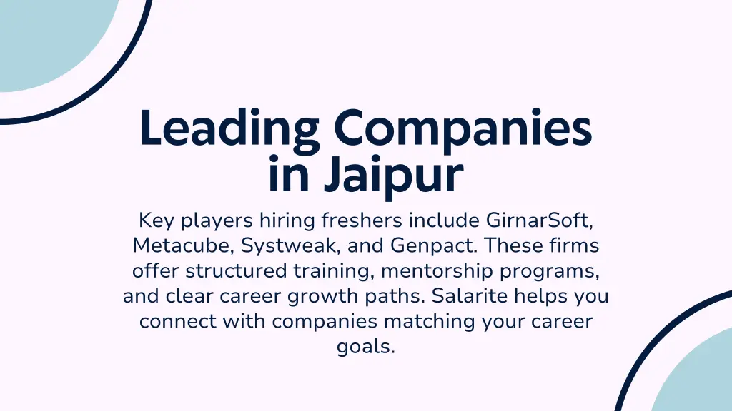 leading companies in jaipur key players hiring