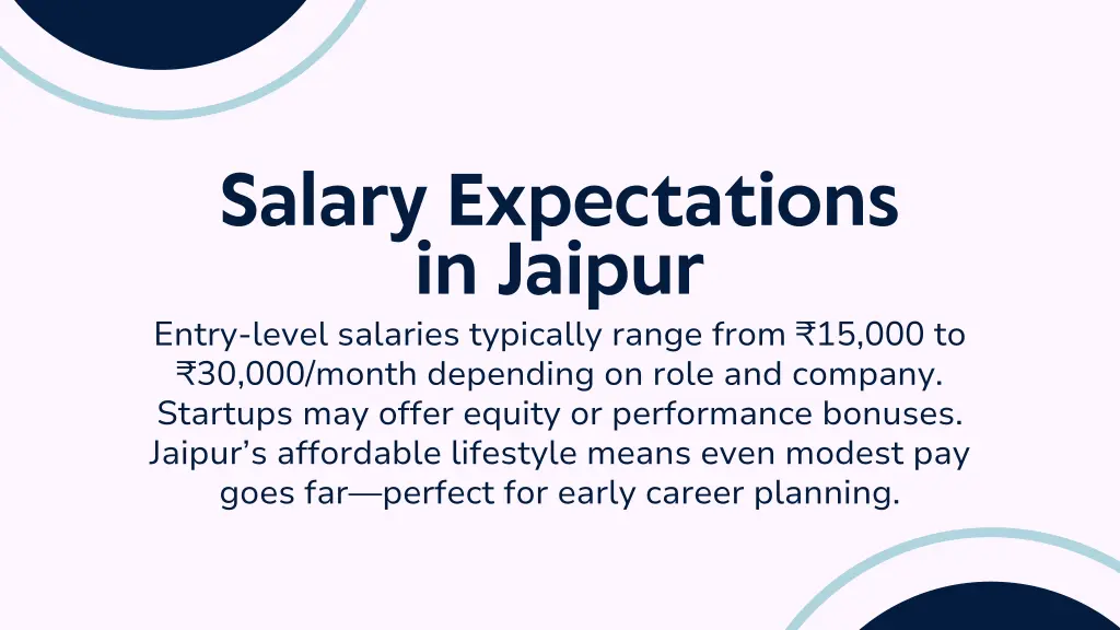 salary expectations in jaipur entry level
