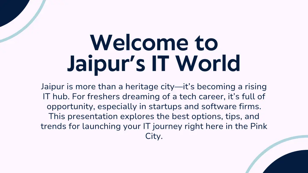 welcome to jaipur s it world jaipur is more than