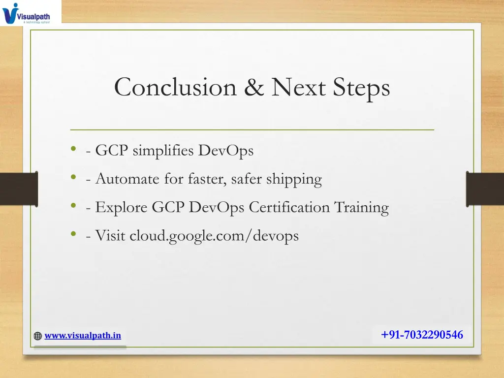 conclusion next steps