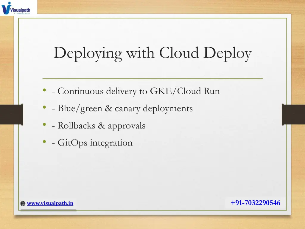 deploying with cloud deploy