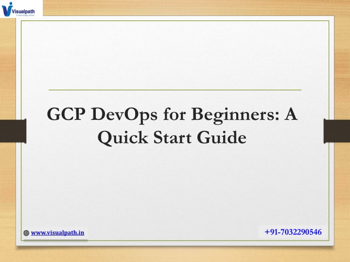 gcp devops for beginners a quick start guide