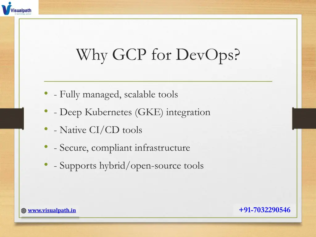 why gcp for devops