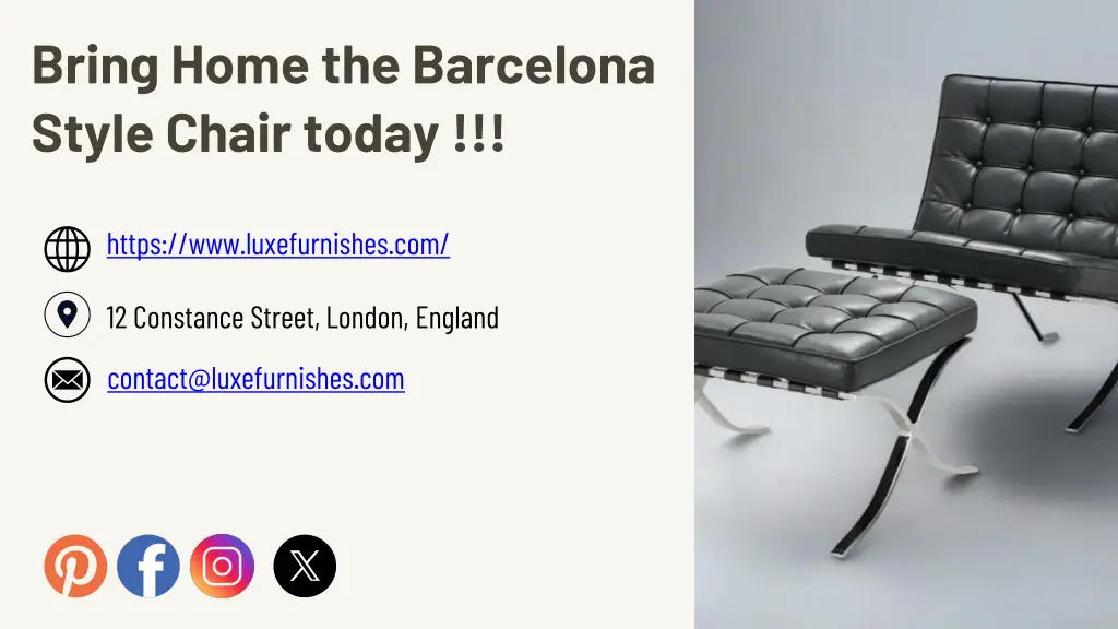 bring home the barcelona style chair today