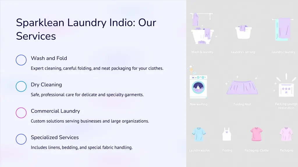 sparklean laundry indio our services