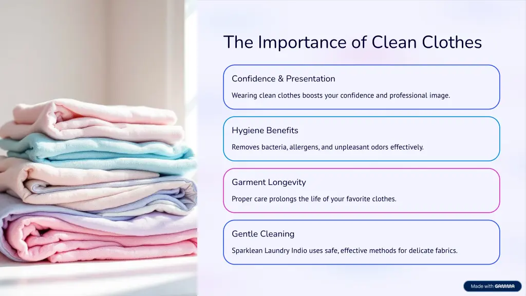 the importance of clean clothes