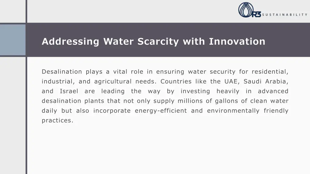 addressing water scarcity with innovation